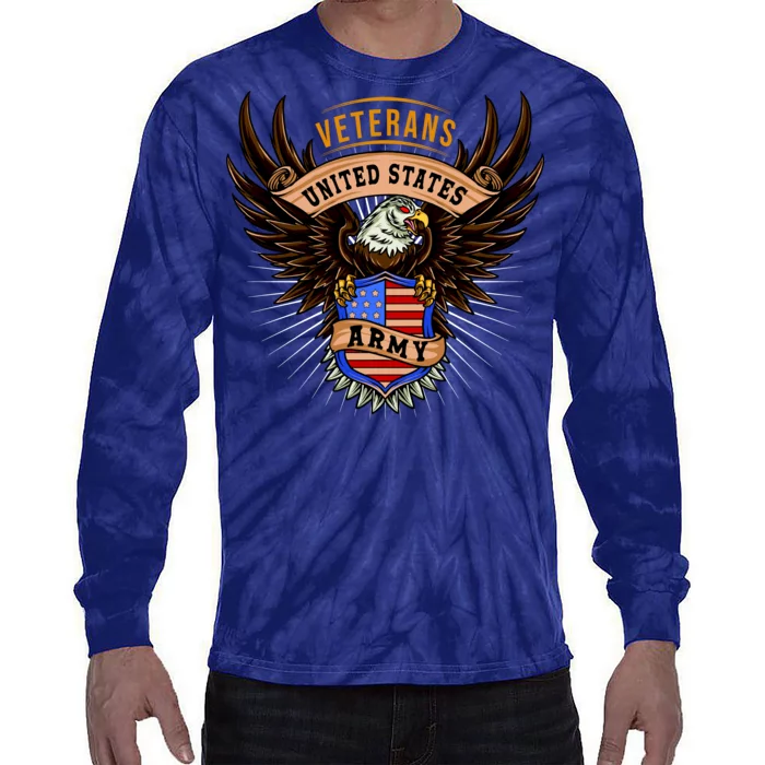 Army Veterans United States Tie-Dye Long Sleeve Shirt