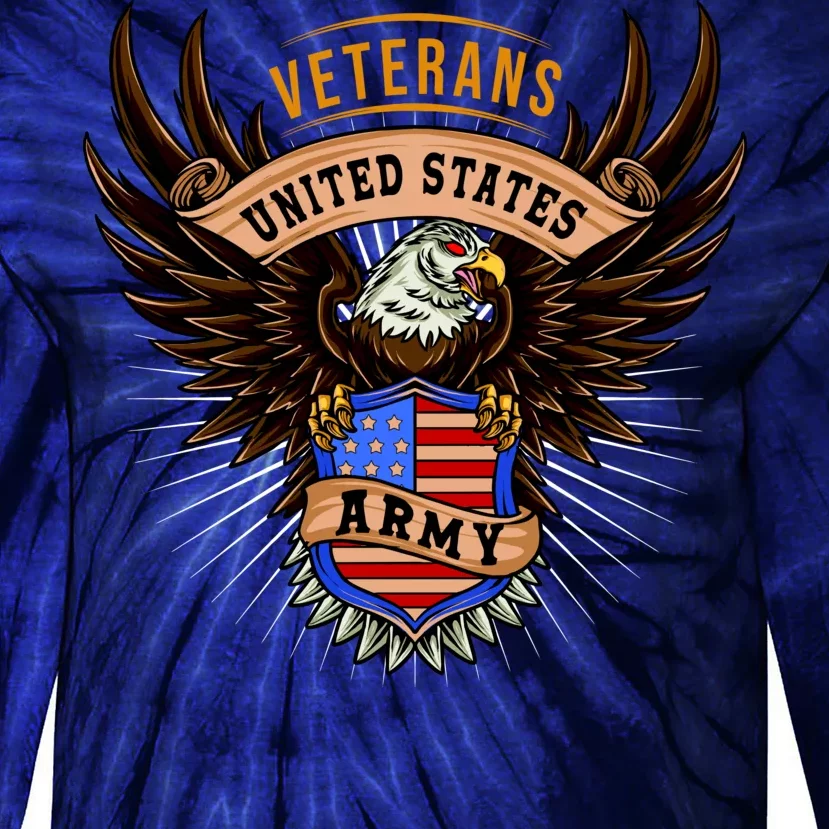 Army Veterans United States Tie-Dye Long Sleeve Shirt