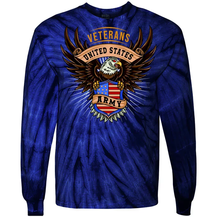 Army Veterans United States Tie-Dye Long Sleeve Shirt