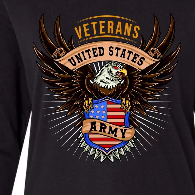 Army Veterans United States Womens Cotton Relaxed Long Sleeve T-Shirt