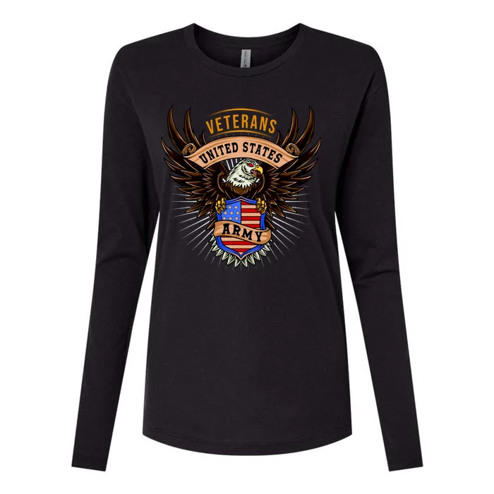 Army Veterans United States Womens Cotton Relaxed Long Sleeve T-Shirt