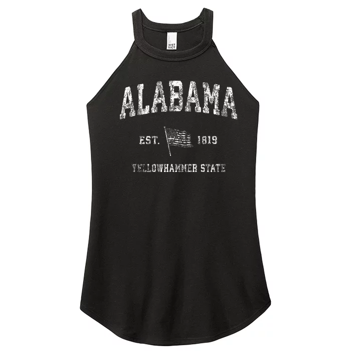 Alabama Vintage Us Flag Sports Design Women’s Perfect Tri Rocker Tank