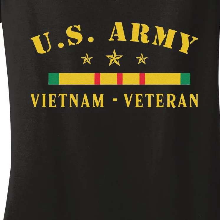 Army Vietnam Veteran Women's V-Neck T-Shirt