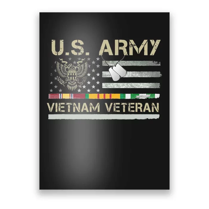 Army Vietnam Veteran USA Flag Veteran Vietnam Army Poster