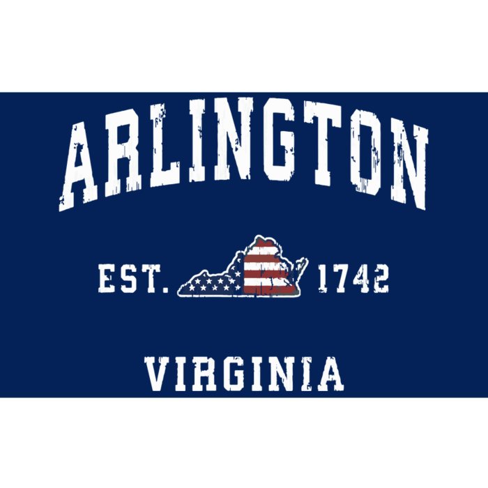 Arlington Virginia Va Vintage American Flag Sports Design Bumper Sticker