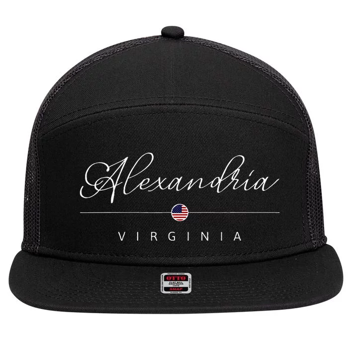 Alexandria Virginia Va On Alexandria 7 Panel Mesh Trucker Snapback Hat