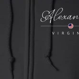 Alexandria Virginia Va On Alexandria Full Zip Hoodie