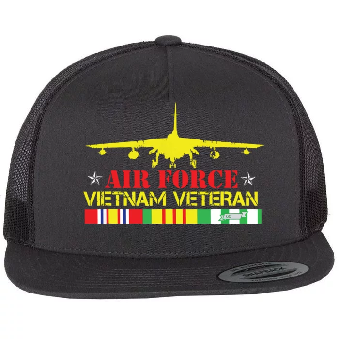 Air Vietnam Veteran Usaf Veteran B52 Vietnam War Flat Bill Trucker Hat