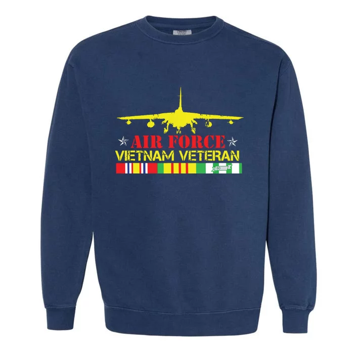 Air Vietnam Veteran Usaf Veteran B52 Vietnam War Garment-Dyed Sweatshirt