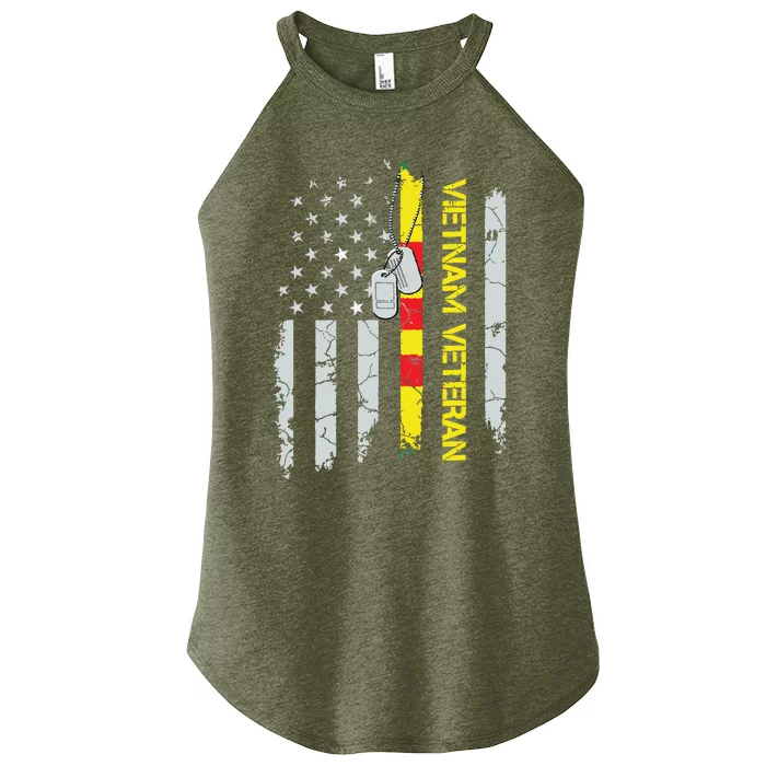 Army Vietnam Veteran Usa Flag Veteran Vietnam Army Women’s Perfect Tri Rocker Tank