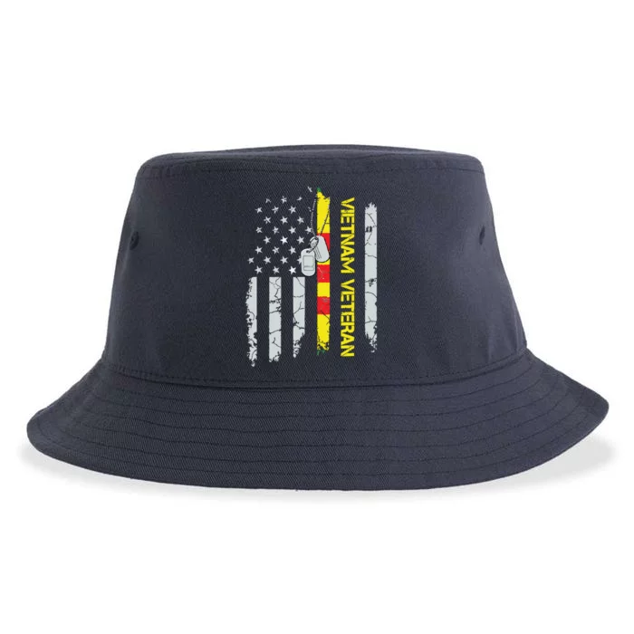 Army Vietnam Veteran Usa Flag Veteran Vietnam Army Sustainable Bucket Hat