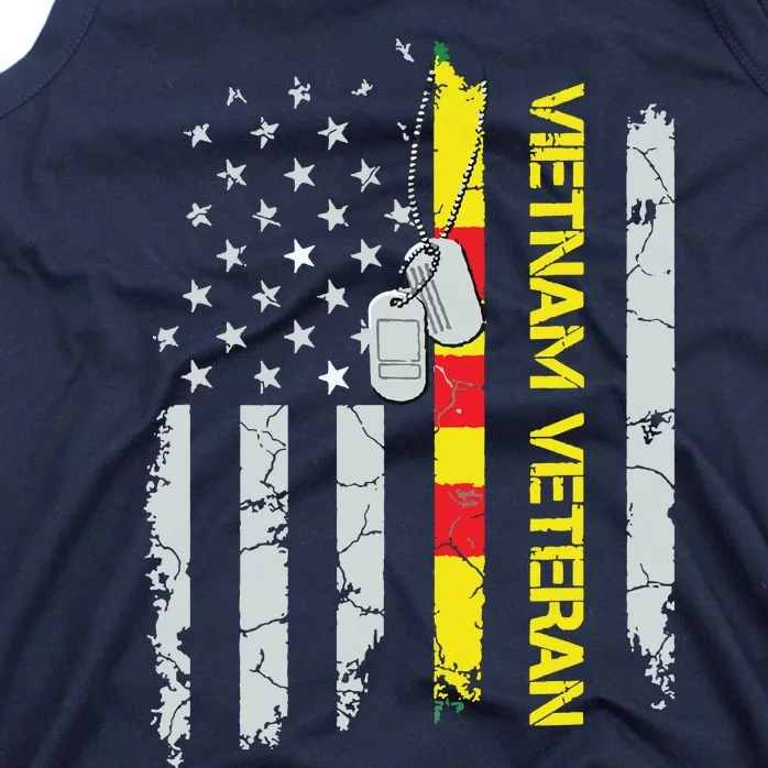 Army Vietnam Veteran Usa Flag Veteran Vietnam Army Tank Top