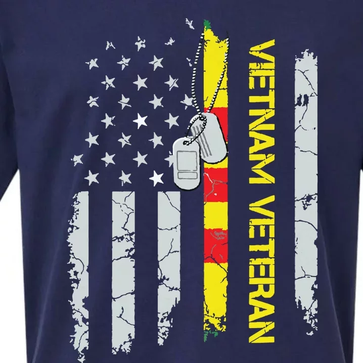 Army Vietnam Veteran Usa Flag Veteran Vietnam Army Sueded Cloud Jersey T-Shirt