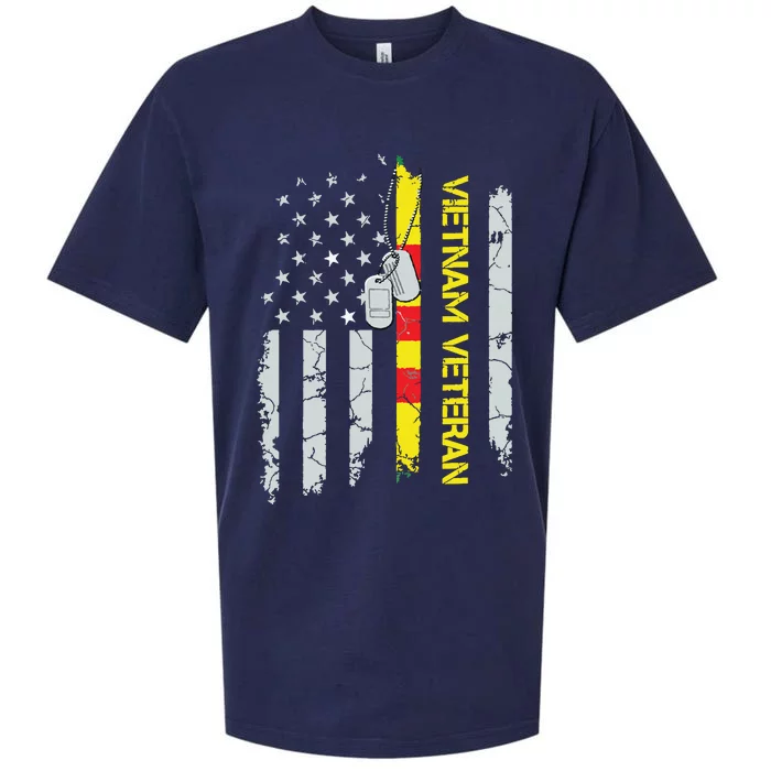 Army Vietnam Veteran Usa Flag Veteran Vietnam Army Sueded Cloud Jersey T-Shirt