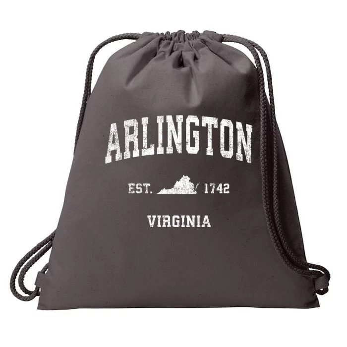 Arlington Virginia Va Vintage Sports Drawstring Bag