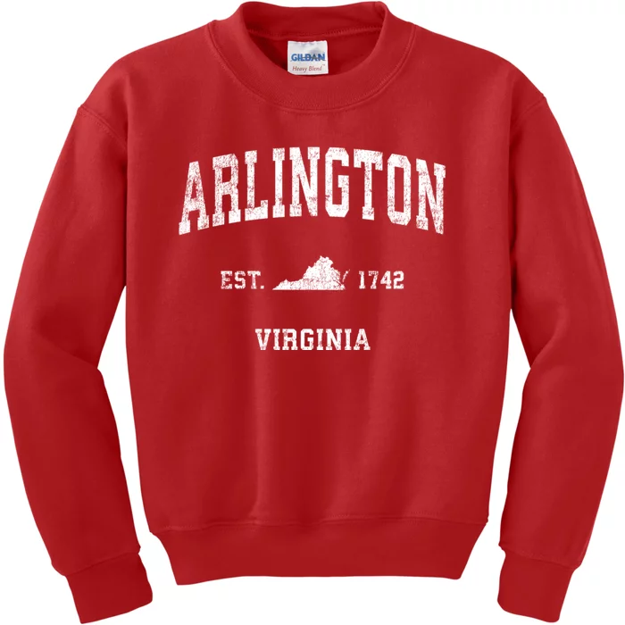 Arlington Virginia Va Vintage Sports Kids Sweatshirt