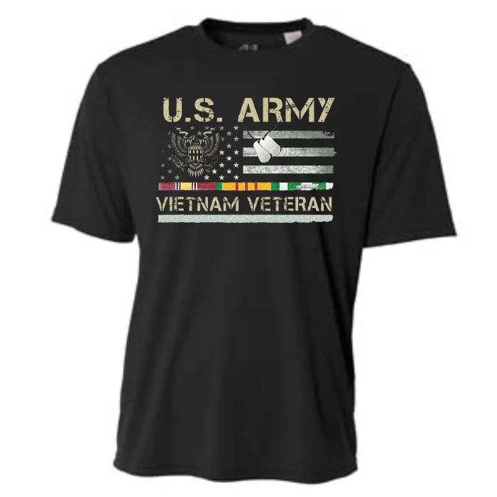 Army Vietnam Veteran USA Flag Veteran Vietnam Army Cooling Performance Crew T-Shirt