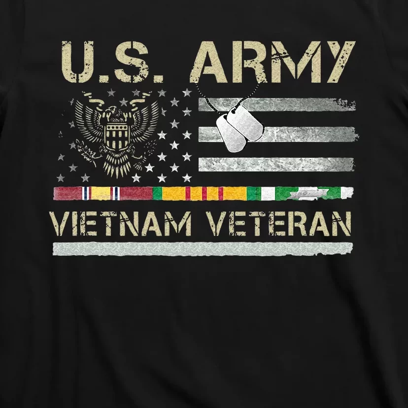 Army Vietnam Veteran USA Flag Veteran Vietnam Army T-Shirt