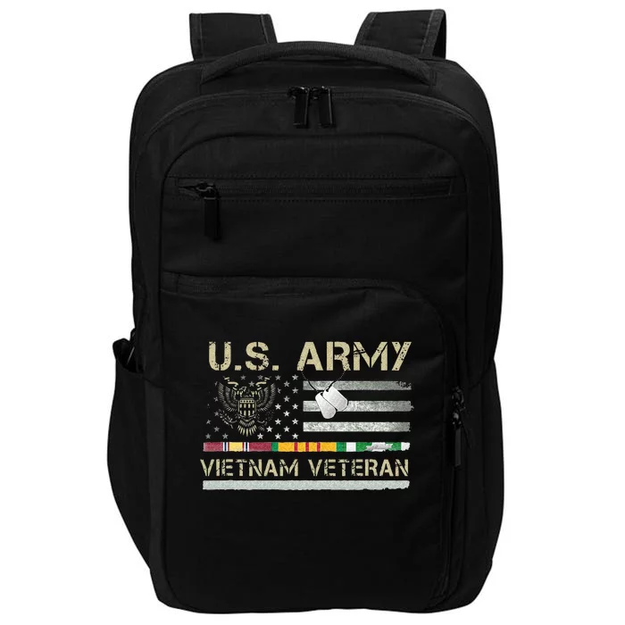 Army Vietnam Veteran USA Flag Veteran Vietnam Army Impact Tech Backpack