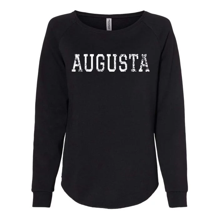 Augusta Vintage White Text Apparel Womens California Wash Sweatshirt