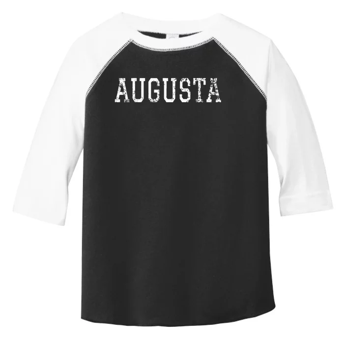 Augusta Vintage White Text Apparel Toddler Fine Jersey T-Shirt