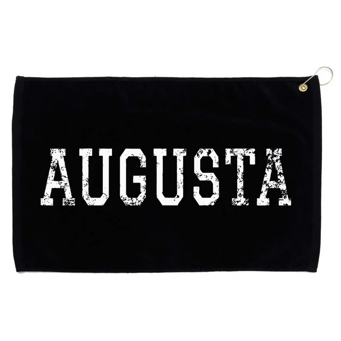 Augusta Vintage White Text Apparel Grommeted Golf Towel