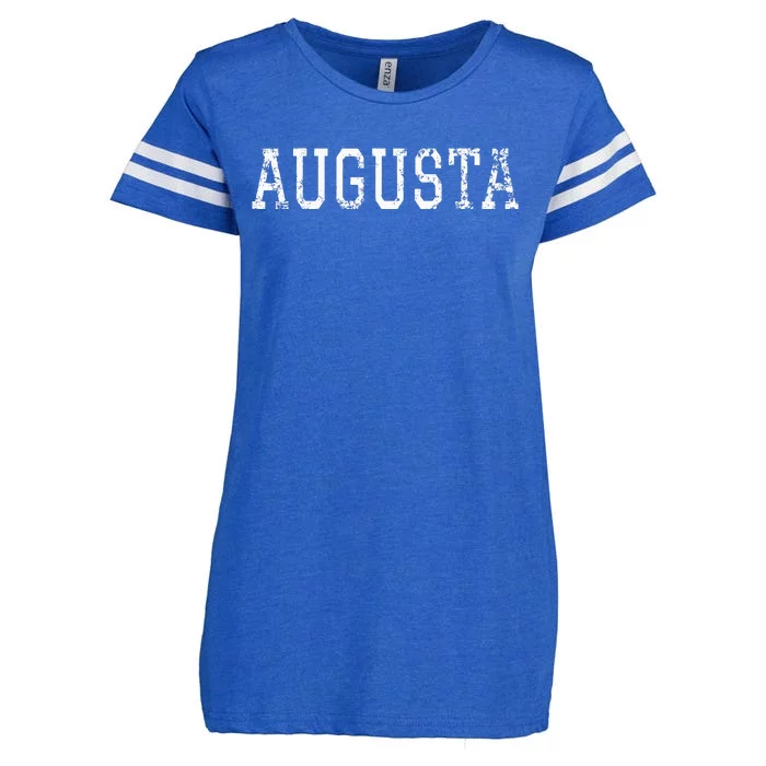 Augusta Vintage White Text Apparel Enza Ladies Jersey Football T-Shirt