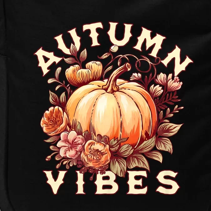 Autumn Vibes Women Pumpkin Fall Graphic Thanksgiving Impact Tech Backpack