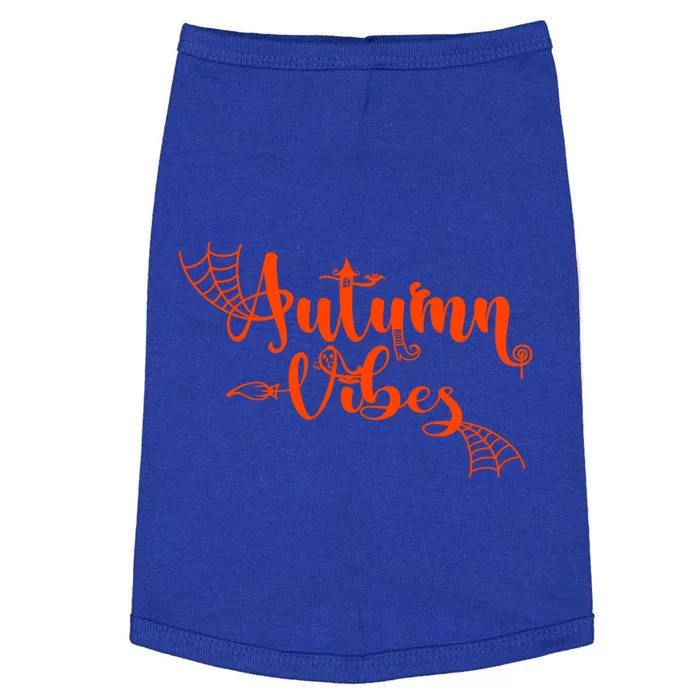 Autumn Vibes With Spooky Design Graphics Cute Gift Doggie Tank