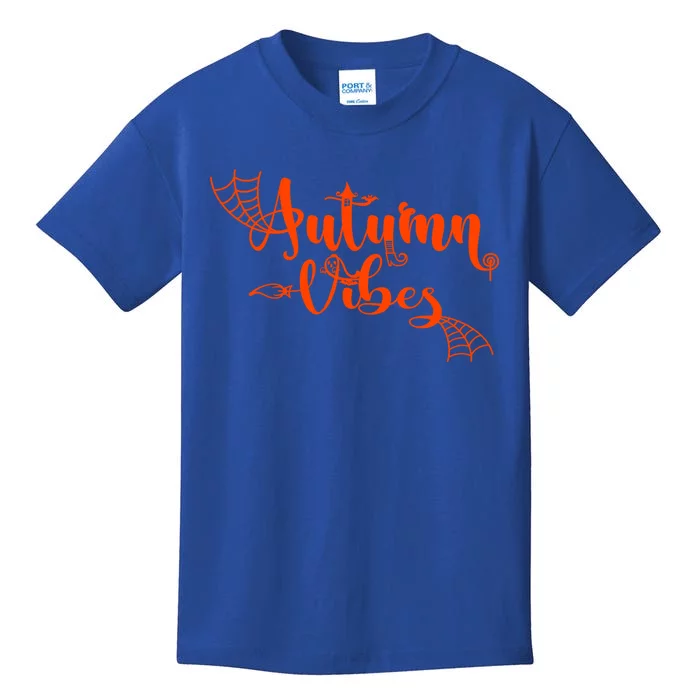 Autumn Vibes With Spooky Design Graphics Cute Gift Kids T-Shirt