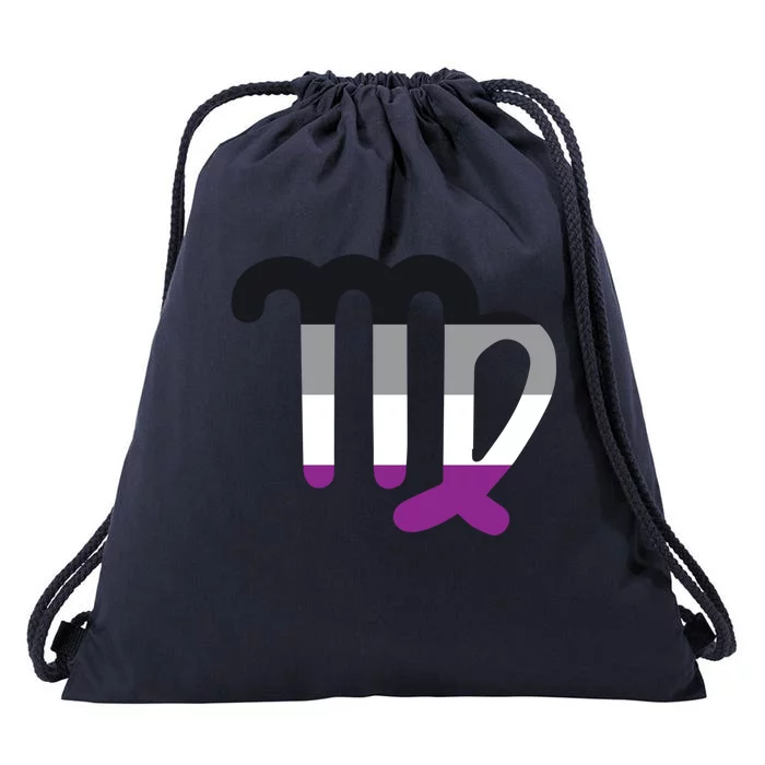 Asexual Virgo Zodiac Sign Asexual Pride Flag Gift Drawstring Bag