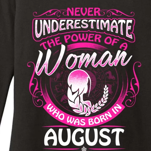 August Virgo Zodiac Birthday Never Underestimate Gift Womens CVC Long Sleeve Shirt