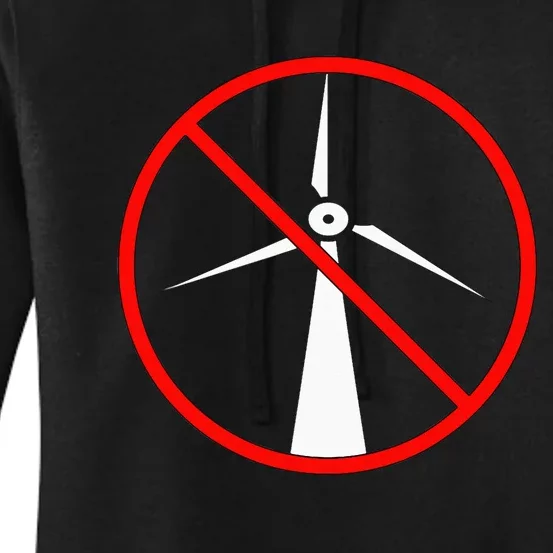 Anti Windmills Anti Wind Turbines Women's Pullover Hoodie