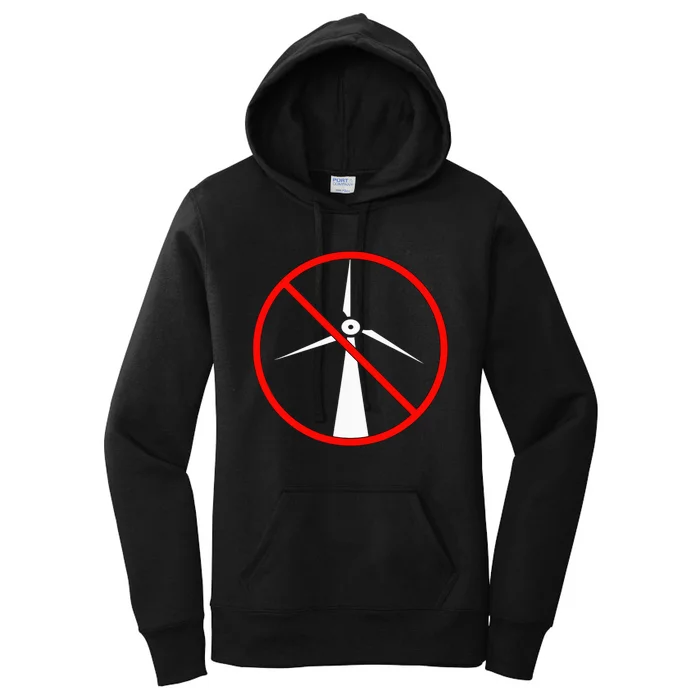 Anti Windmills Anti Wind Turbines Women's Pullover Hoodie