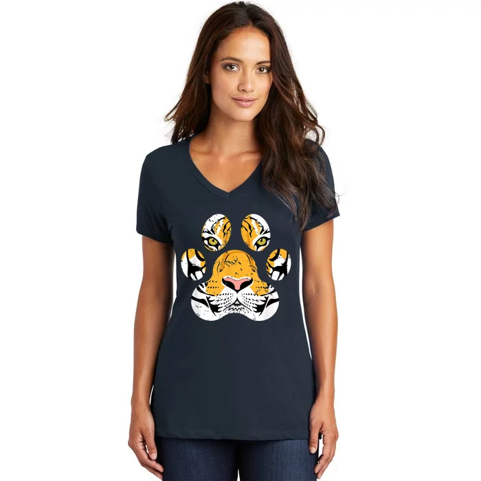 Asia Wild Animal Lover Gift Tiger Women's V-Neck T-Shirt