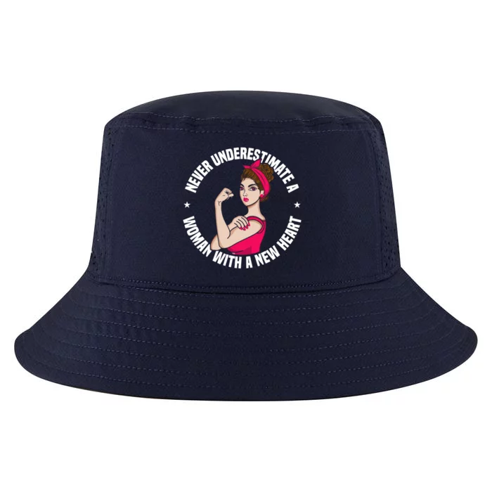 A With A New Heart Open Heart Surgery Recovery Gift Cool Comfort Performance Bucket Hat