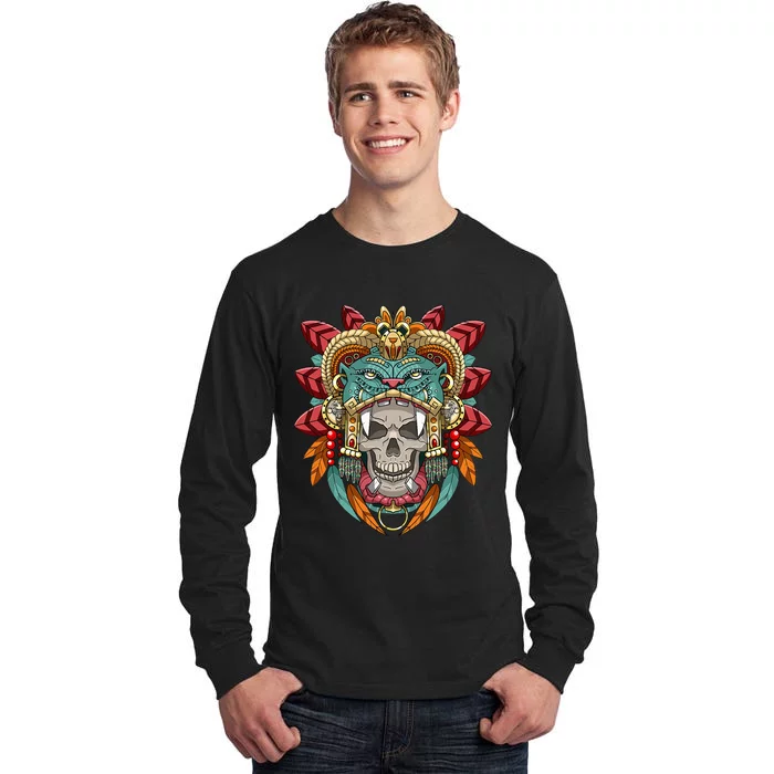 Aztec Warrior Ancient Civilization Mexican Aztec Tall Long Sleeve T-Shirt