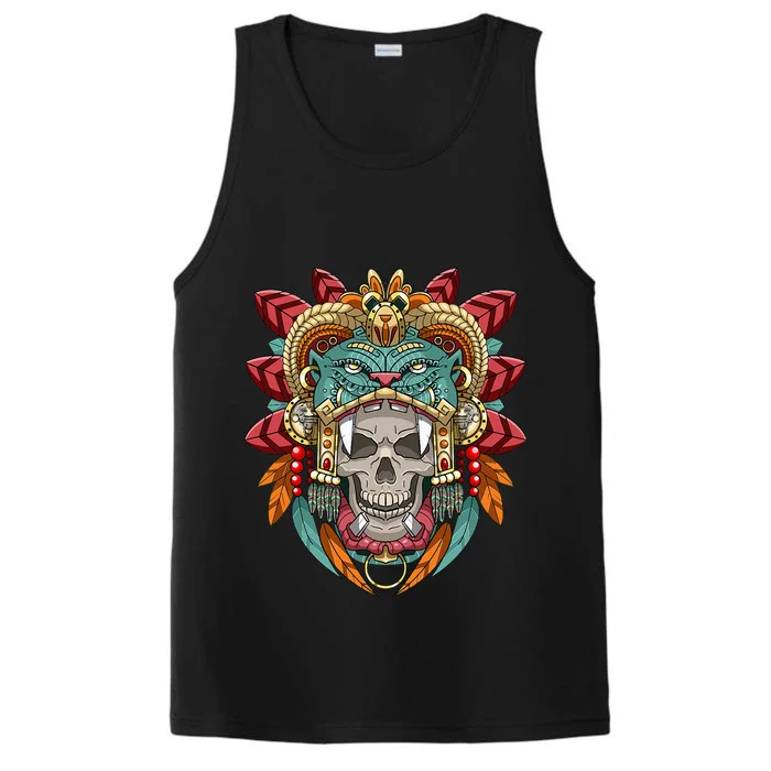 Aztec Warrior Ancient Civilization Mexican Aztec Performance Tank