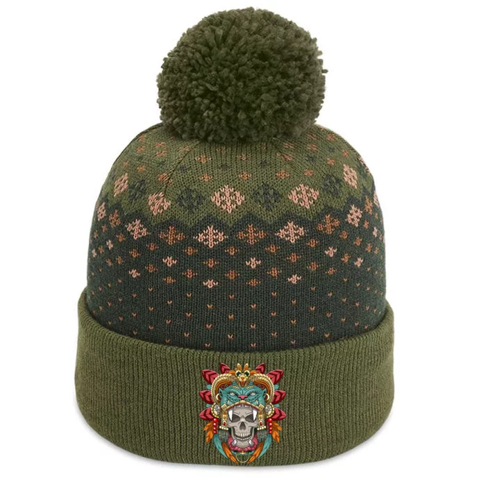 Aztec Warrior Ancient Civilization Mexican Aztec The Baniff Cuffed Pom Beanie