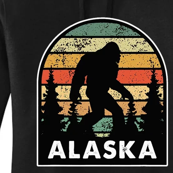 Alaska With A Bigfoot Or A Sasquatch Women's Pullover Hoodie