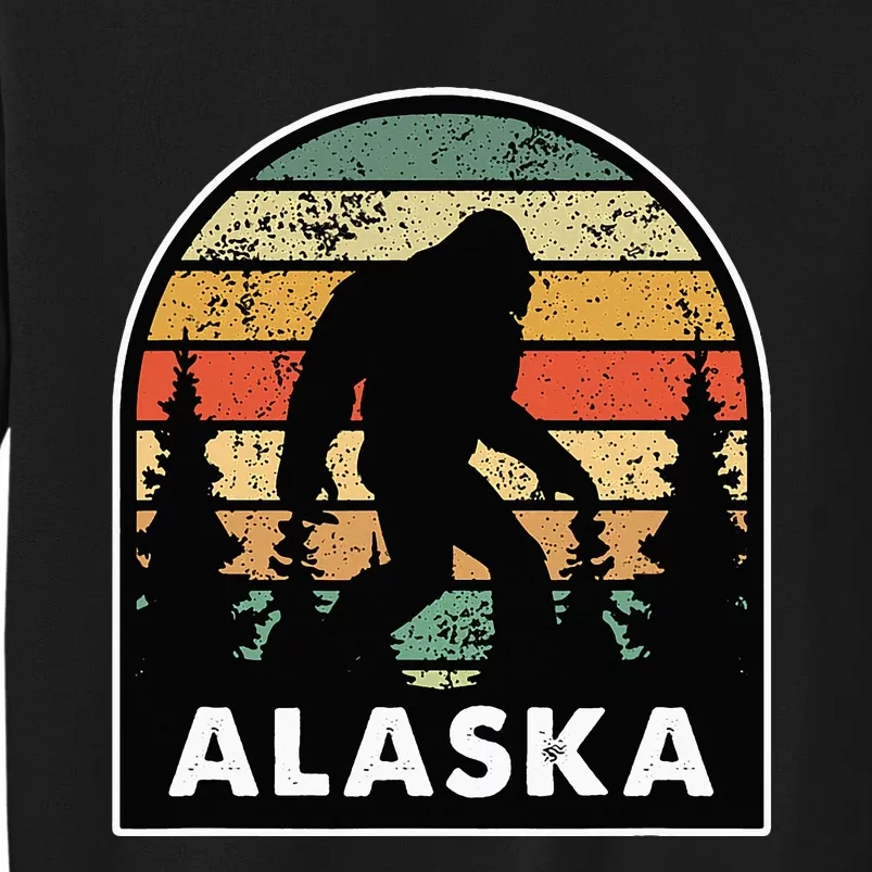 Alaska With A Bigfoot Or A Sasquatch Tall Sweatshirt