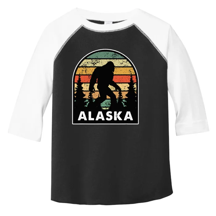 Alaska With A Bigfoot Or A Sasquatch Toddler Fine Jersey T-Shirt