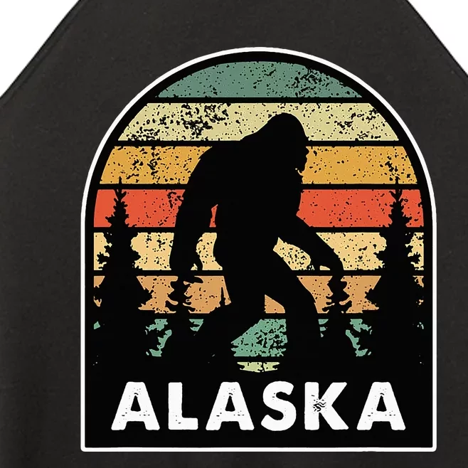 Alaska With A Bigfoot Or A Sasquatch Women’s Perfect Tri Rocker Tank