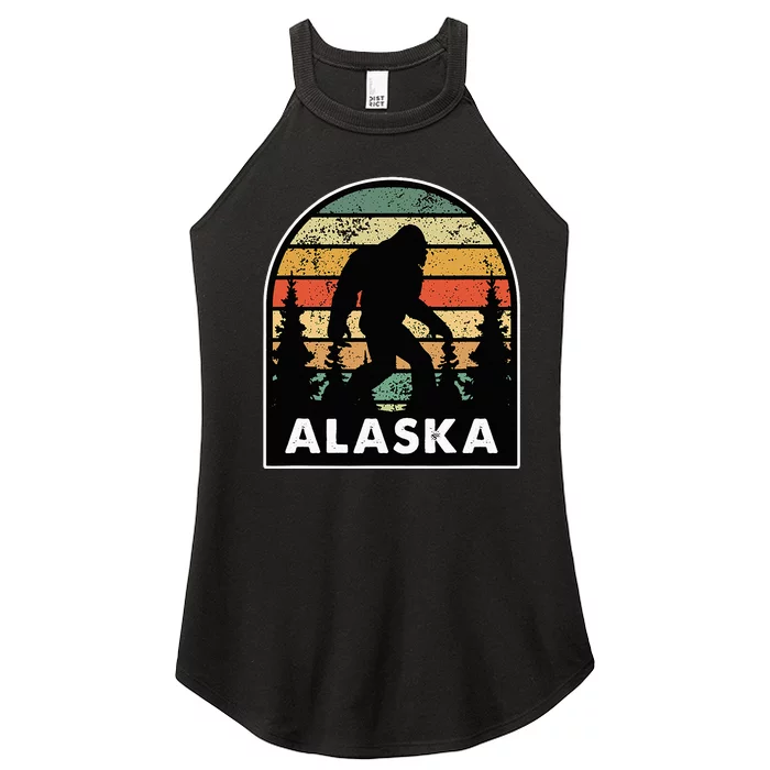 Alaska With A Bigfoot Or A Sasquatch Women’s Perfect Tri Rocker Tank