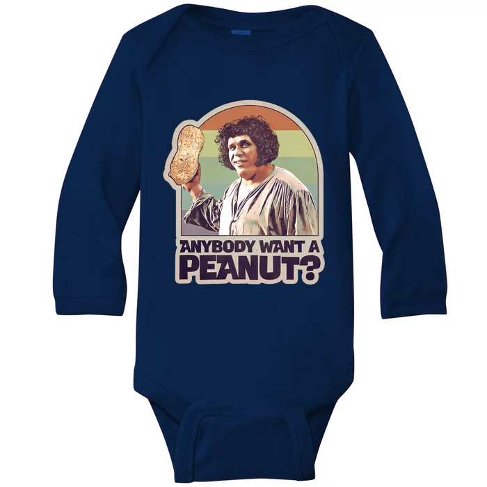 Anybody Want A Peanut Baby Long Sleeve Bodysuit