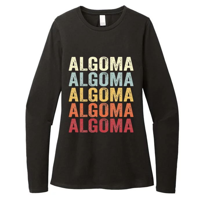 Algoma Wisconsin Algoma Wi Retro Vintage Text Womens CVC Long Sleeve Shirt