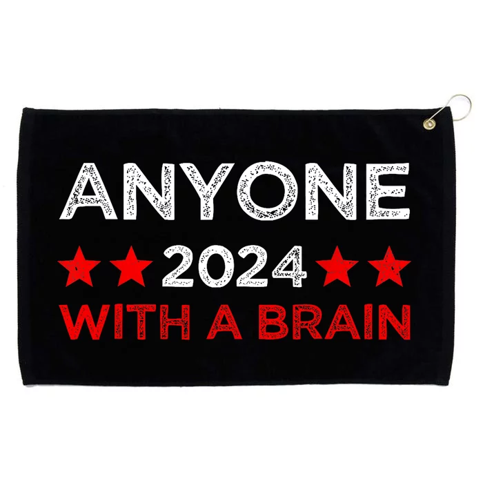 Anyone With A Brain Funny Next Presidential Elections 2024 Grommeted Golf Towel