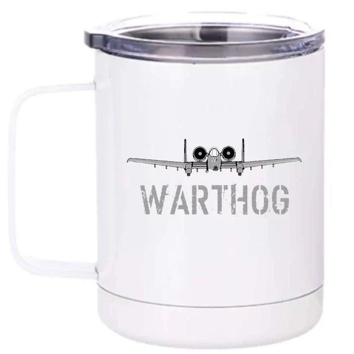 A10 Warthog Attack Jet A10 Thunderbolt Front & Back 12oz Stainless Steel Tumbler Cup