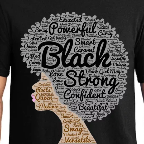 Afro Word Art Black History Month Gift Pajama Set