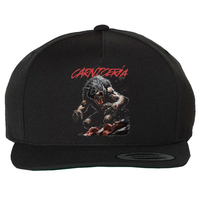 Angry Werewolf Wool Snapback Cap